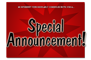SPecial Announcement